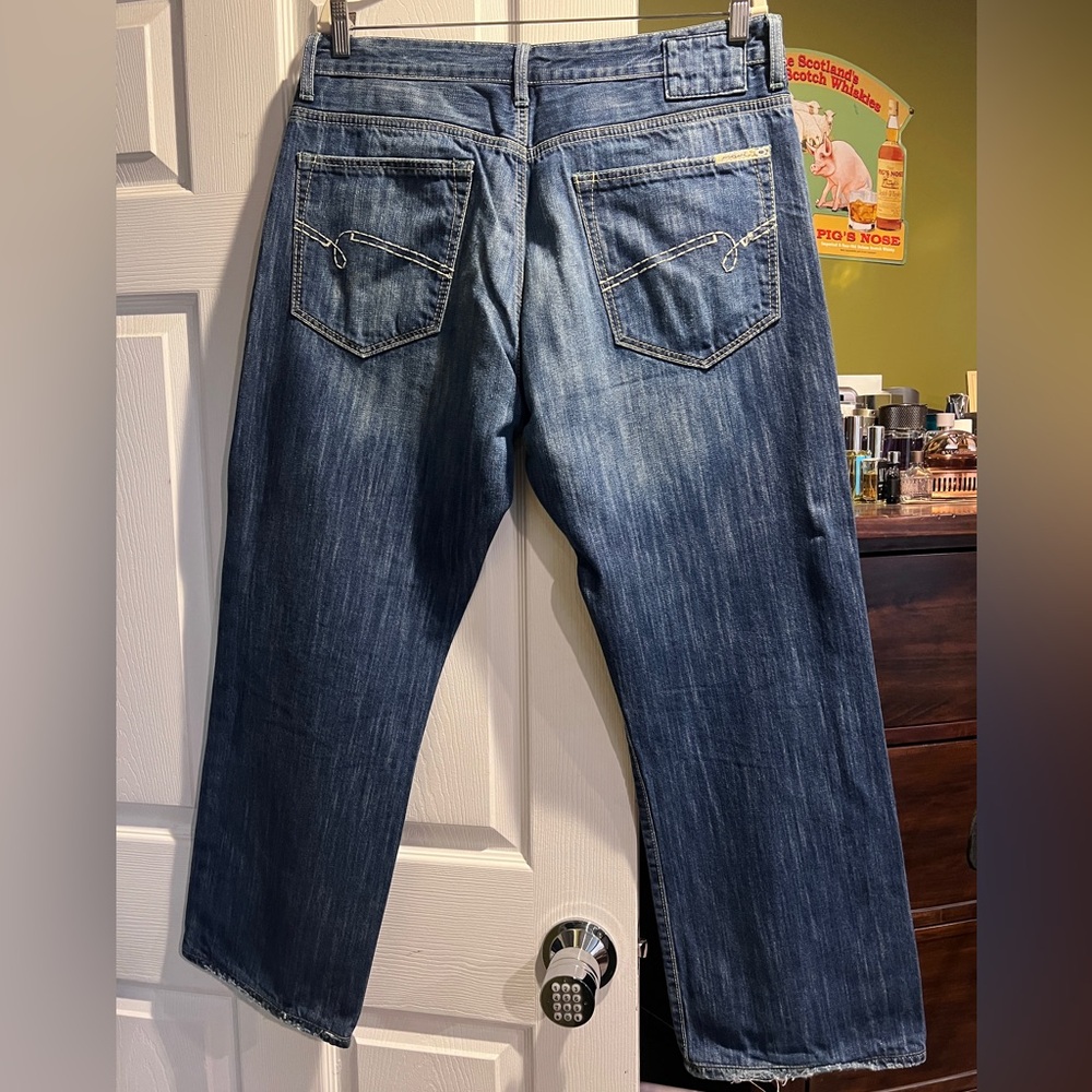 Mavi “Matt” Classic Blue Straight Jeans with Faded Look 36” 29” (Hemmed)